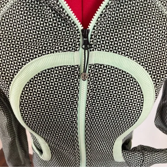 RARE Lululemon Scuba Hoodie Double Diamond Fresh Teal - Picture 5 of 10